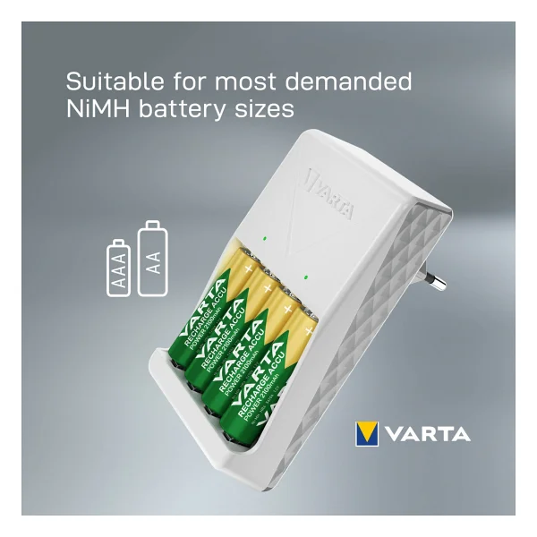 Varta Plug Şarj Cihazı +4 Adet 2100mah Aa Şarj Edilebilir Pil - Görsel 8