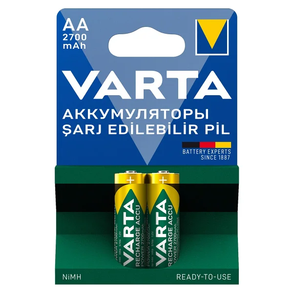 Varta 5706 2700 mAh 2'li Şarjlı Aa Kalem Pil - Görsel 2