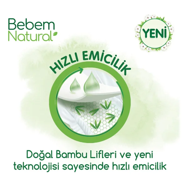 Bebem Natural 5 Numara Junior 120'li Bebek Bezi - Görsel 3
