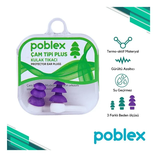 Poblex Çam Tipi Plus Küçük Boy (S) Kulak Tıkacı - Görsel 5