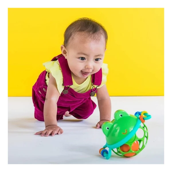 Bright Starts Oball Minik Kurbağa Çıngırak Top - Görsel 3