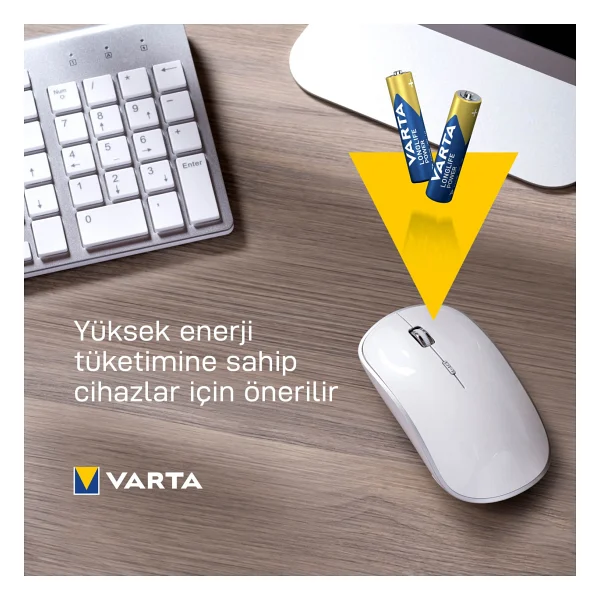 Varta Longlife Power 8'li Alkalin Aaa İnce Kalem Pil - Görsel 6