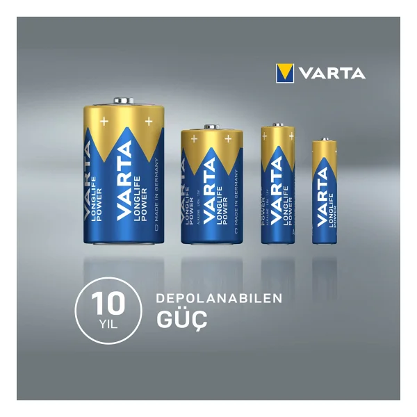 Varta Longlife Power 8'li Alkalin Aaa İnce Kalem Pil - Görsel 4
