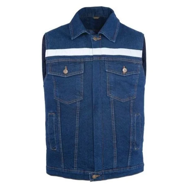 Myform Kot Iş Yeleği Myform 9128 Sona Denim 12 Ons Renk Mavi - XL - Görsel 3
