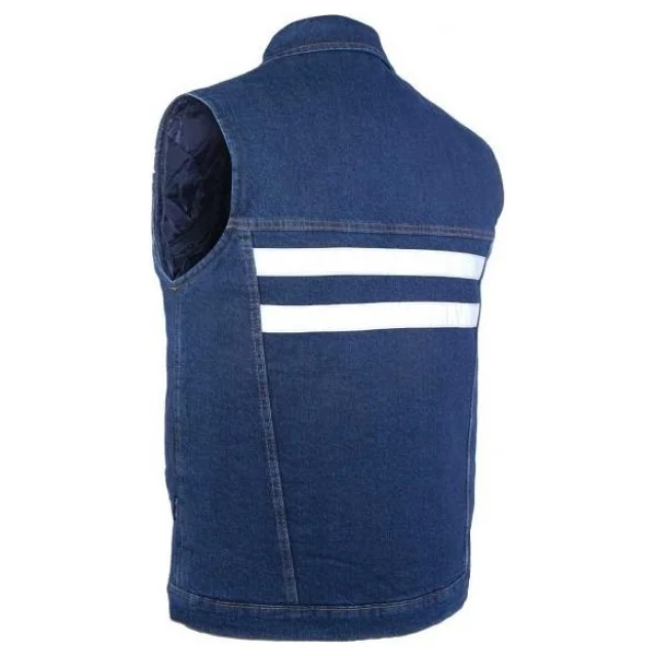 Myform Kot Iş Yeleği Myform 9128 Sona Denim 12 Ons Renk Mavi - XL - Görsel 4