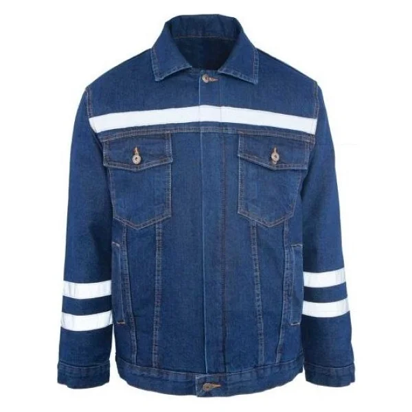 Kot Iş Montu Kapitoneli Myform 3110 Sona Denim 12 Ons Renk Mavi XXL - Görsel 5