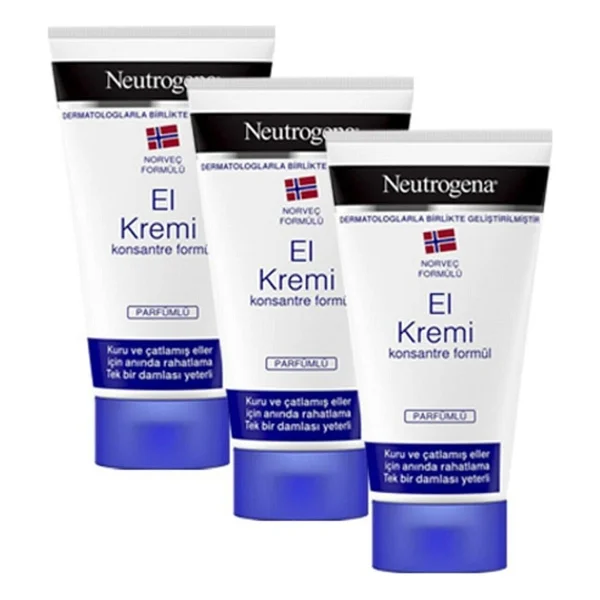 Neutrogena Konsantre Formüllü Parfümlü El Kremi 50 Ml 3 Adet - Görsel 2