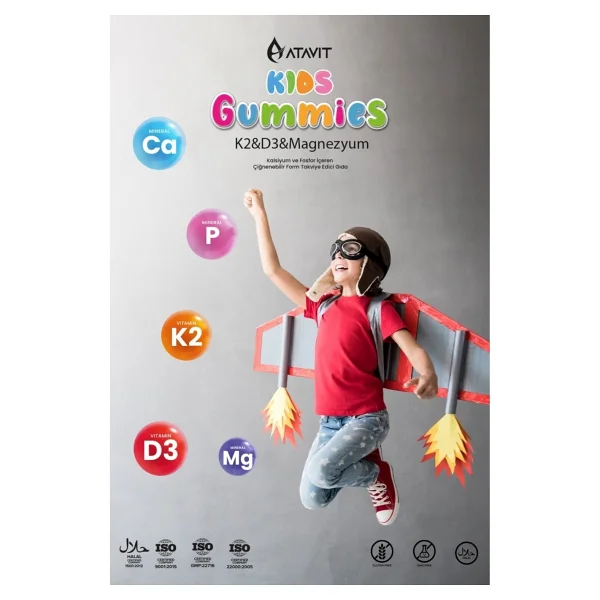 Atavit Kids Gummies K2 D3 Magnezyum 60 Tablet - Görsel 3