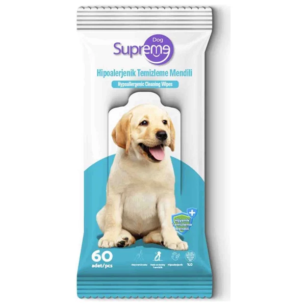 Supreme Dog Hipoalerjenik Temizleme Mendili 60'lı - Görsel 3