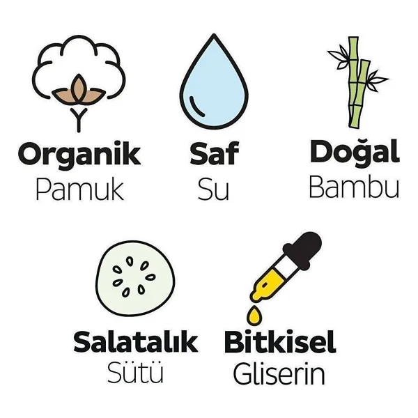 Sleepy Natural Yenidoğan 60 Yaprak 24'lü Paket Islak Mendil - Görsel 3