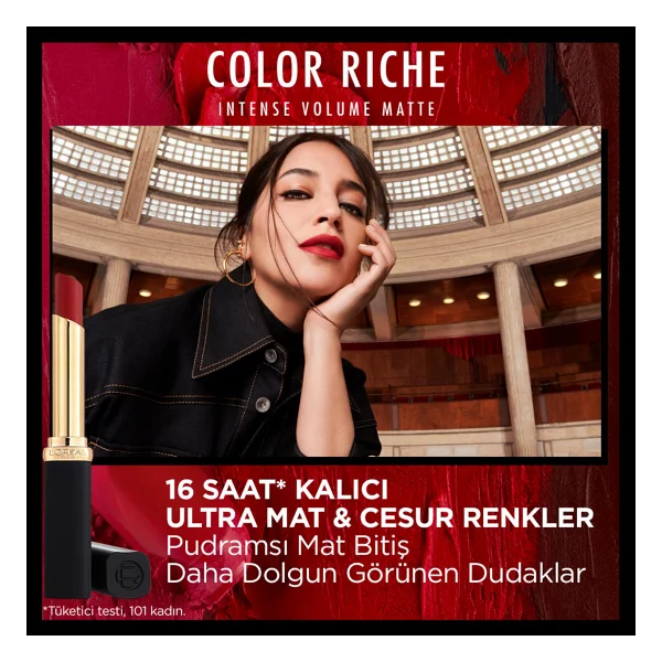 L'oreal Paris Color Riche Intense Volume Matte 200 Orange Stand Up Stick Ruj - Görsel 3