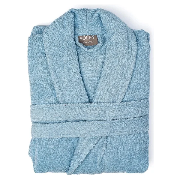 Soley Minerva Ekstra Yumuşak %100 Pamuk Kadın / Erkek Unisex Bornoz - Görsel 8