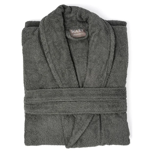 Soley Minerva Ekstra Yumuşak %100 Pamuk Kadın / Erkek Unisex Bornoz - Görsel 6