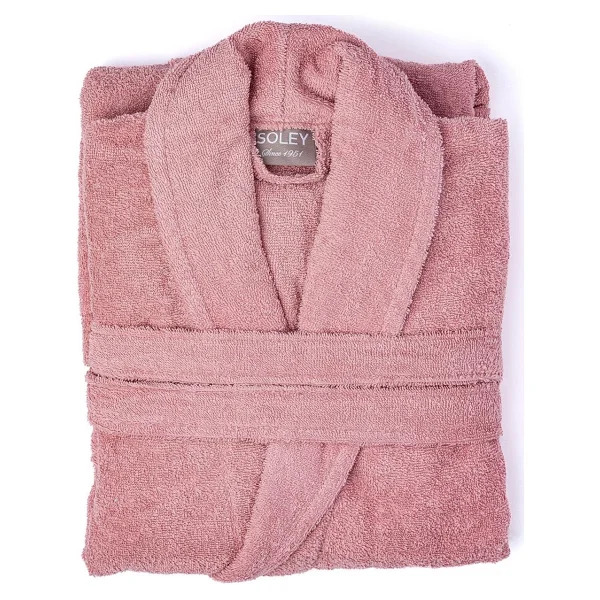 Soley Minerva Ekstra Yumuşak %100 Pamuk Kadın / Erkek Unisex Bornoz - Görsel 10