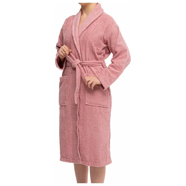 Soley Minerva Ekstra Yumuşak %100 Pamuk Kadın / Erkek Unisex Bornoz - Görsel 2