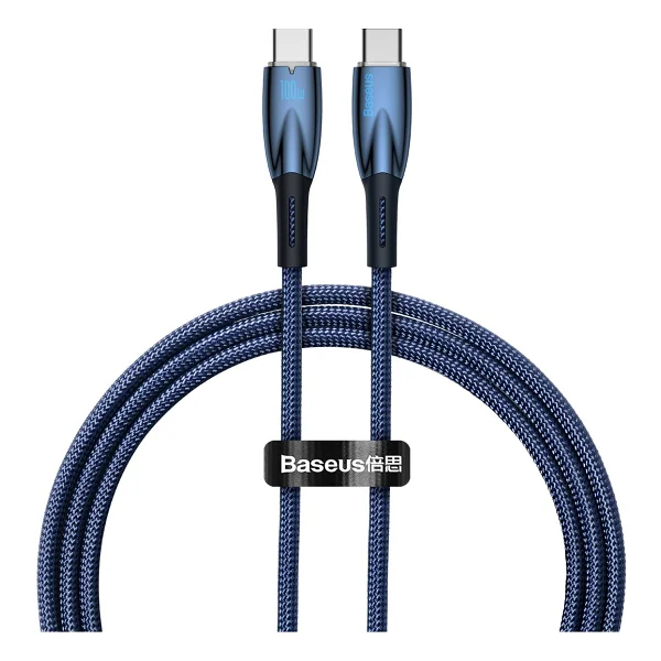 Baseus Glimmer Series 100 W Beyaz 1 M Type-C To Type-C Hızlı Şarj Kablosu - Görsel 6