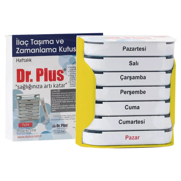 Dr. Plus 7x24 İlaç Saklama Ve Zamanlama Kutusu - Görsel 5