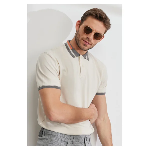 Altınyıldız Classıcs Erkek Siyah %100 Pamuk Kıvrılmaz Pike Polo Yaka Slim Fit Dar Kesim Tişört - Görsel 10
