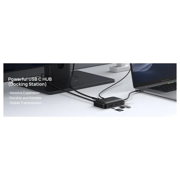 Jsaux Mp02 7in1 Type-C Pd Hub 100w Şarj Hdmı 2 X USB 3.0 Sd Tf Kart Okuyucu Rj45 + Kablo Seti Dönüştürücü Çevirici Adaptör Hub - Görsel 2
