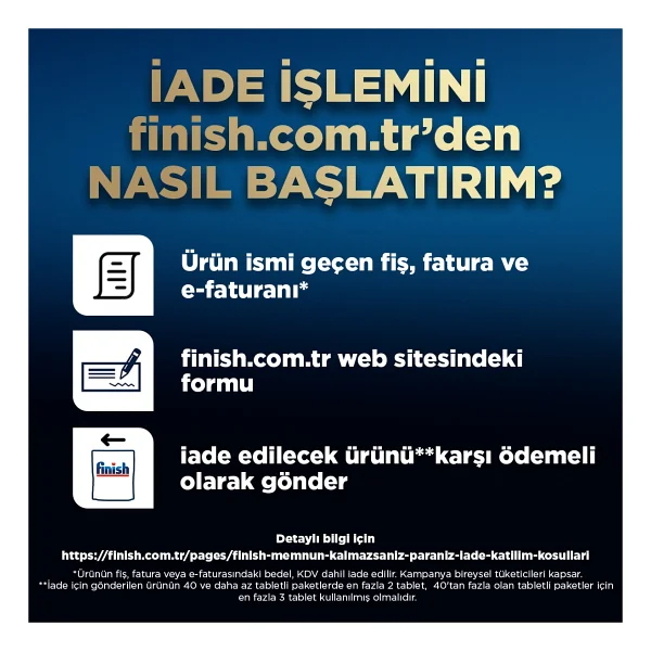 Finish Ultimate Plus Bulaşık Makinesi Tableti 75'li 2 Adet - Görsel 9