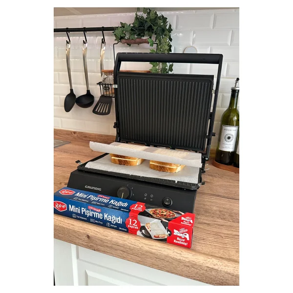 Roll-Up Kesilmiş Mini Pişirme Kağıdı Airfryer - Tost Makinesi - Mini Fırın Uyumlu 12 Yaprak X 4 Kutu - Görsel 7