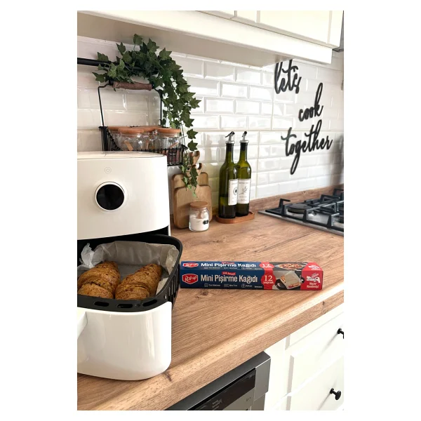 Roll-Up Kesilmiş Mini Pişirme Kağıdı Airfryer - Tost Makinesi - Mini Fırın Uyumlu 12 Yaprak X 4 Kutu - Görsel 2