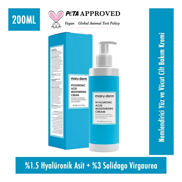 Maru.Derm Hyalüronik Asit Yüz Ve Vücut 200 Ml Nemlendirici Krem - Görsel 5