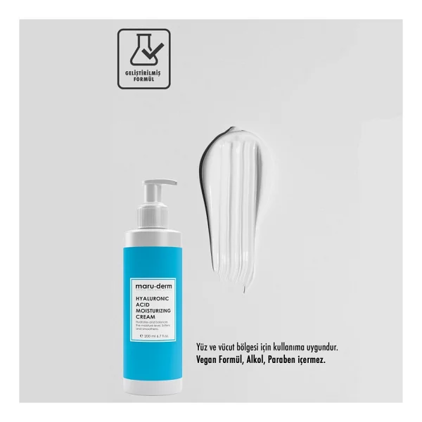 Maru.Derm Hyalüronik Asit Yüz Ve Vücut 200 Ml Nemlendirici Krem - Görsel 6