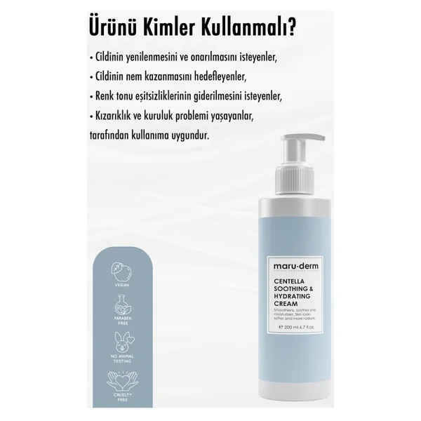 Maru.Derm Cica Centella Onarıcı Krem 200 Ml - Görsel 2
