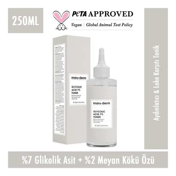 Maru.Derm Glikolik Asit %7 Aydınlatıcı Ve Leke Karşıtı Tonik 250 Ml - Görsel 6