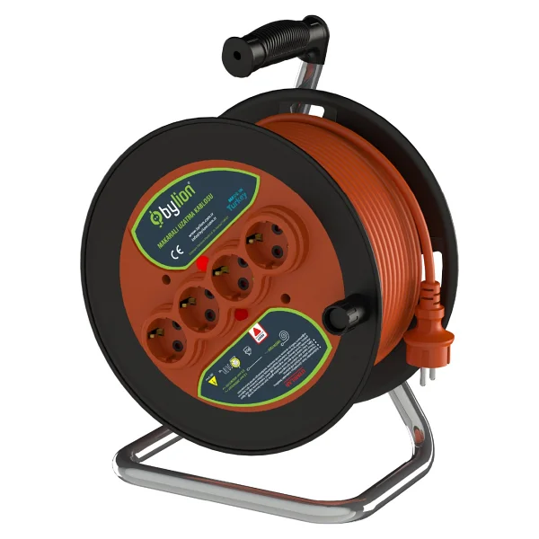 Bylion Pmk-30325-F 3x2.5 Mm 30 M 4'lü Makaralı Uzatma Kablosu - Görsel 2