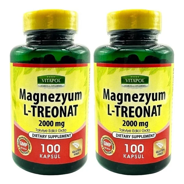 Vitapol Magnezyum L-Treonat 2000 Mg 2 X 100 Vegan Kapsül Magnesium L-Treonate - Görsel 2