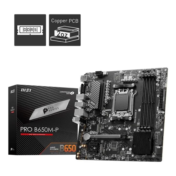 Msı Pro B650m-P AMD Am5 DDR5 Micro Atx Anakart - Görsel 6