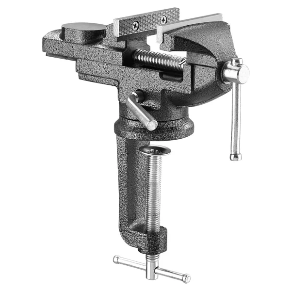 Steiner Alman 60 Mm Dönerli Örslü Özel Alaşımlı Paslanmaz Dövme Çelik Mini Masa Ve Tezgah Mengenesi Gri - Görsel 6