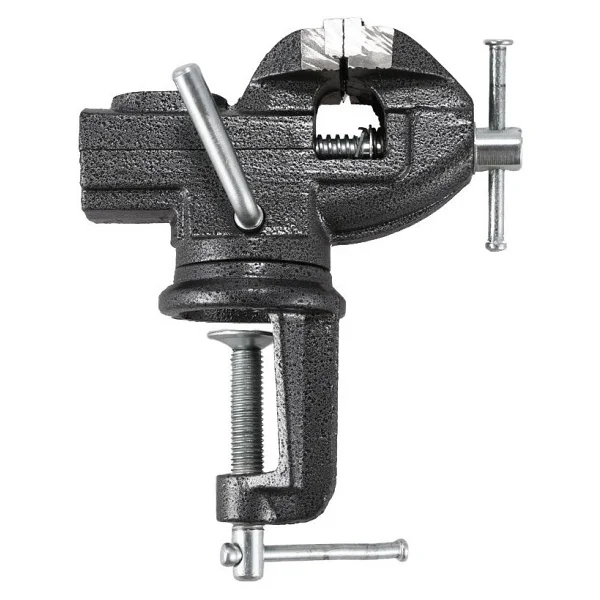 Steiner Alman 60 Mm Dönerli Örslü Özel Alaşımlı Paslanmaz Dövme Çelik Mini Masa Ve Tezgah Mengenesi Gri - Görsel 2