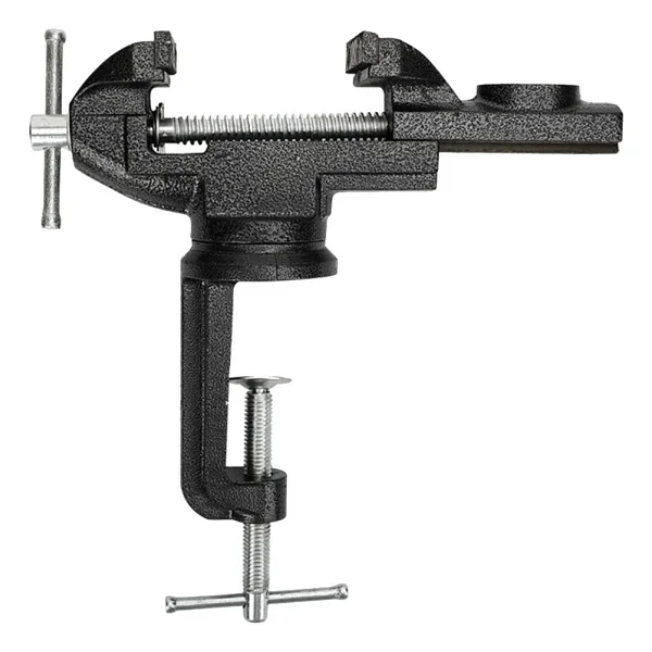 Steiner Alman 60 Mm Dönerli Örslü Özel Alaşımlı Paslanmaz Dövme Çelik Mini Masa Ve Tezgah Mengenesi Gri - Görsel 3