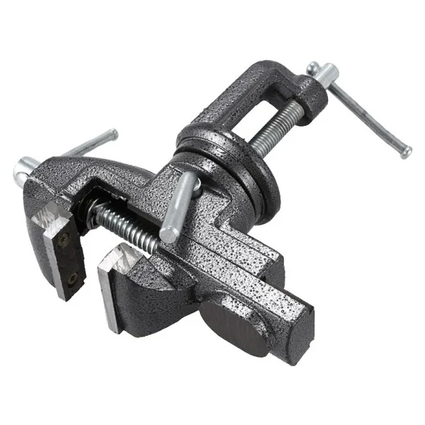 Steiner Alman 60 Mm Dönerli Örslü Özel Alaşımlı Paslanmaz Dövme Çelik Mini Masa Ve Tezgah Mengenesi Gri - Görsel 4