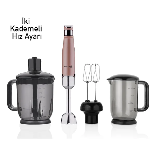 Korkmaz A449-01 Performix Mega Rosegold 1000 W Blender Seti - Görsel 3