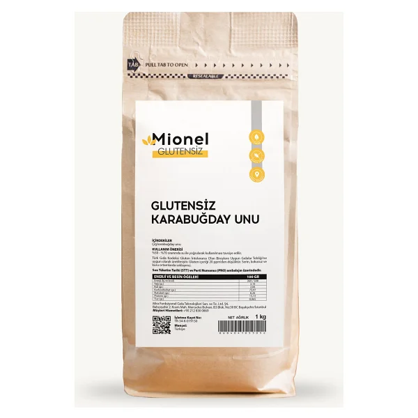 Mionel Glutensiz 1 Kg Karabuğday Unu - Görsel 3