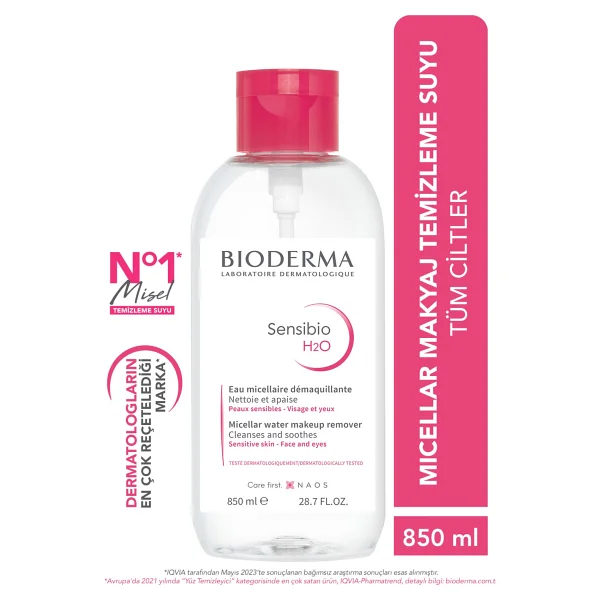 Bioderma Sensibio H2o 850 Ml Yüz Ve Makyaj Temizleme Suyu - Görsel 10