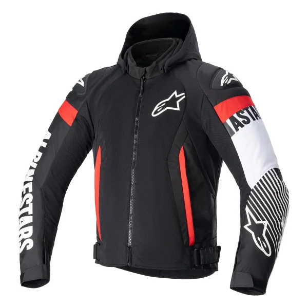 Alpinestars Zaca Air Erkek Siyah-Beyaz-Kırmızı Yazlık Motosiklet Montu - Görsel 6