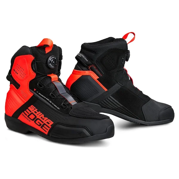 Shima Edge Vented Siyah-Kırmızı Yazlık Erkek Motosiklet Ayakkabısı - Görsel 8