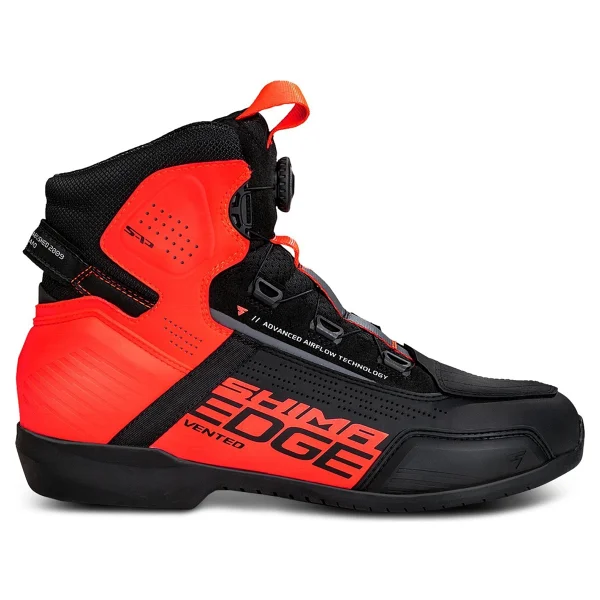 Shima Edge Vented Siyah-Kırmızı Yazlık Erkek Motosiklet Ayakkabısı - Görsel 2