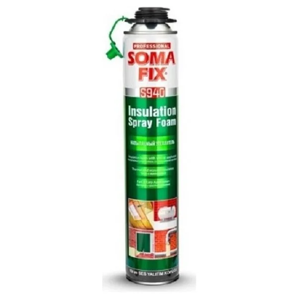 Somafix 12 Ad 850 Ml Somafix Tabancalı Isı Ses Yalıtım Köpüğü Köpük Tabancası Köpük Temizleyicisi Seti - 1 Adet - Görsel 3