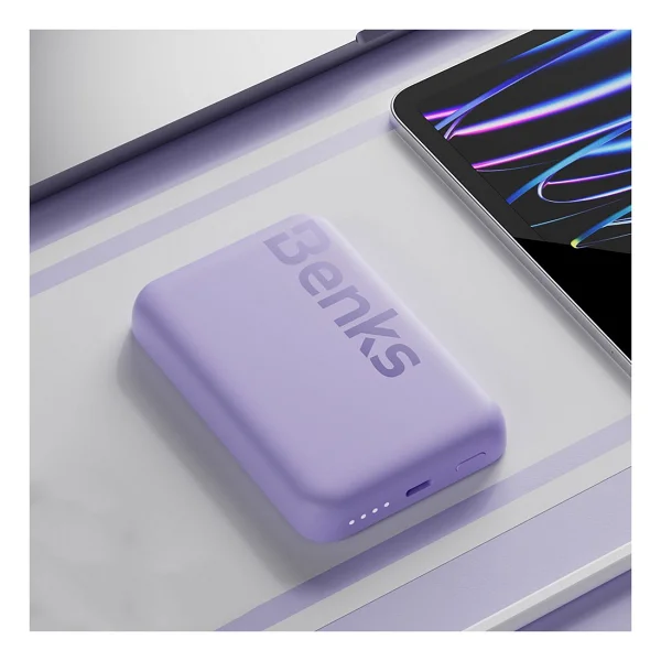 Benks Mp10 Mor 6000 mAh Magsafe Powerbank - Görsel 2