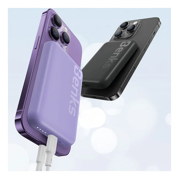 Benks Mp10 Mor 6000 mAh Magsafe Powerbank - Görsel 4