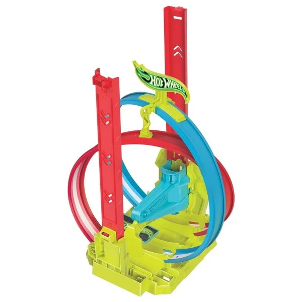Hot Wheels Neon Yarışlar Çifte Çemberde Yarış Seti Hpc05 - Görsel 3