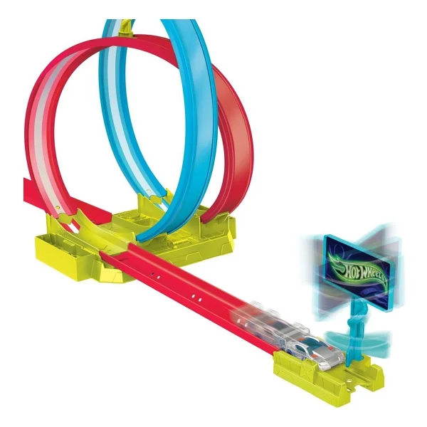 Hot Wheels Neon Yarışlar Çifte Çemberde Yarış Seti Hpc05 - Görsel 5