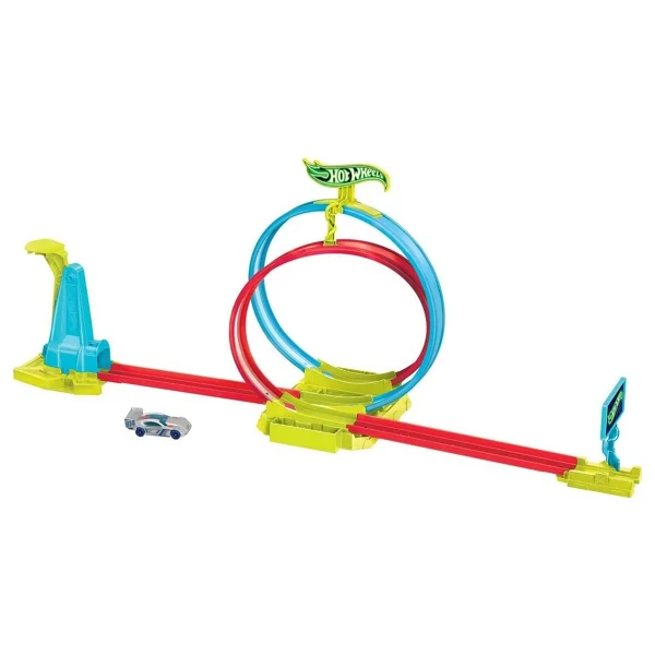 Hot Wheels Neon Yarışlar Çifte Çemberde Yarış Seti Hpc05 - Görsel 4