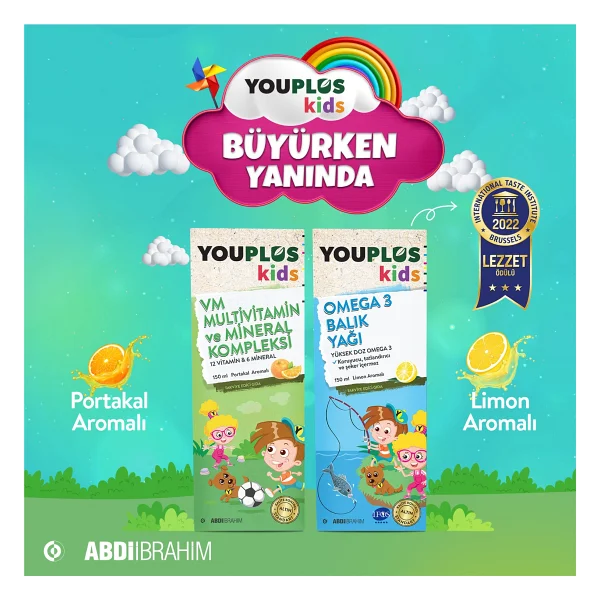 Youplus Kids Omega 3 Balık Yağı 150 Ml Şurup - Görsel 9